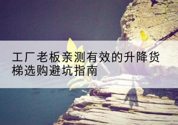 德安升降货梯怎么选-工厂老板亲测有效的升降货梯选购避坑指南